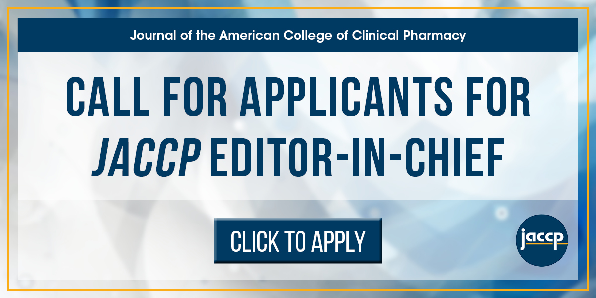 Call for Applicants for JACCP Editor-in-Chief