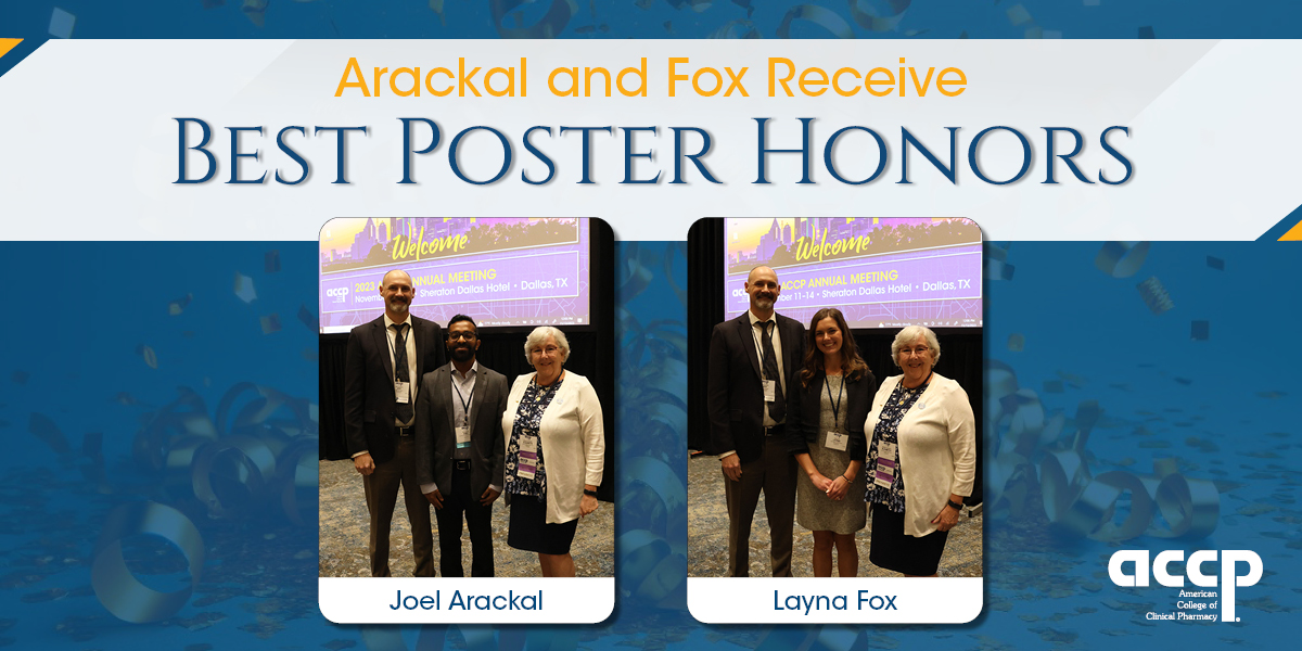 Arackal and Fox Receive Best Poster Honors