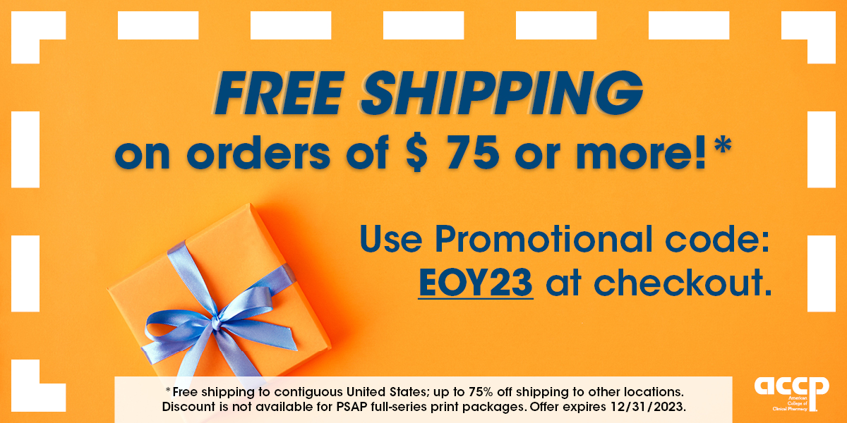 Free Shipping at the ACCP Bookstore